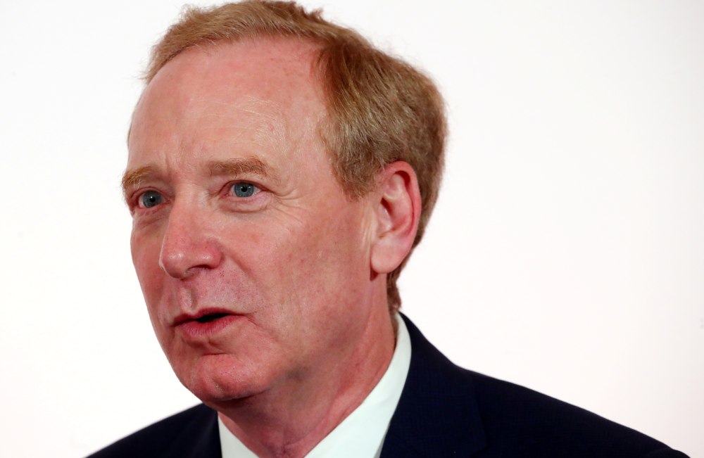 Microsoft Chairman Brad Smith waits for a news conference after the Swiss Global Digital Summit in Geneva September 2, 2019. u00e2u20acu2022 Reuters pic