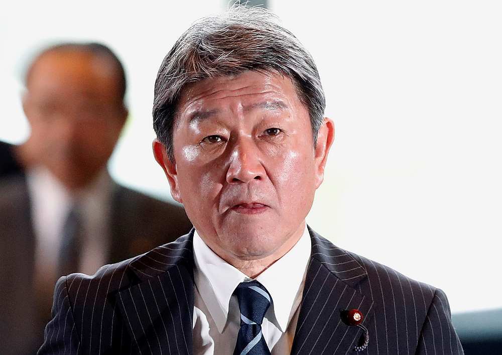 Japan Foreign Minister Toshimitsu Motegi arrives at the prime minister's official residence in Tokyo September 11, 2019. u00e2u20acu201d Reuters pic