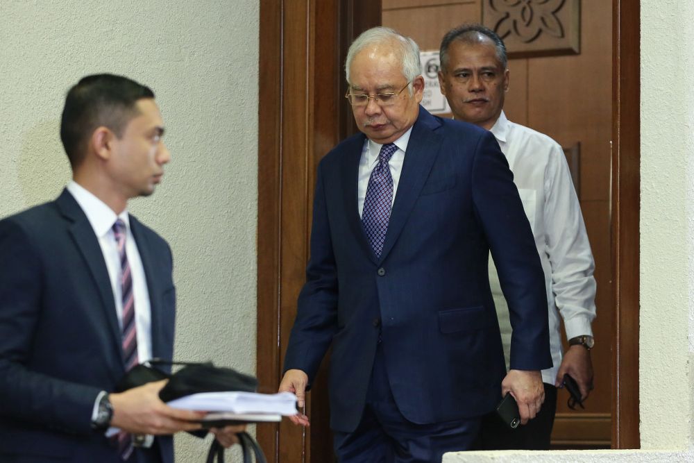 Datuk Seri Najib Tun Razak is pictured at the Kuala Lumpur High Court September 25, 2019. u00e2u20acu201d Picture by Yusof Mat Isa