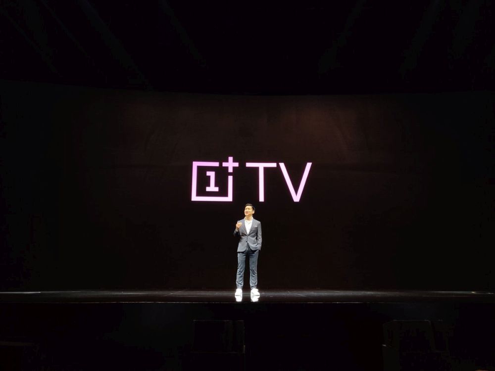 OnePlus CEO Pete Lau announcing the OnePlus TV. u00e2u20acu201d AFP pic
