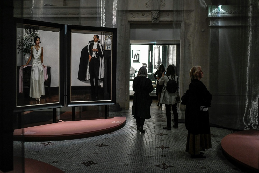 Paintings of Indian Prince, Yeshwant Rao Holkar II and his wife Sanyogita Devi of Indore are displayed at the opening of u00e2u20acu02dcThe Modern Maharajahu00e2u20acu2122 exhibition at the Museum of Decorative Arts in Paris September 25, 2019. u00e2u20acu201d AFP pic 