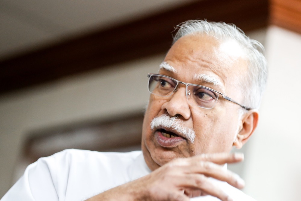 Deputy Chief Minister II P. Ramasamy speaks to the press after giving their statements to Bukit Aman officers in George Town September 11, 2019. u00e2u20acu201d Picture by Sayuti Zainudin