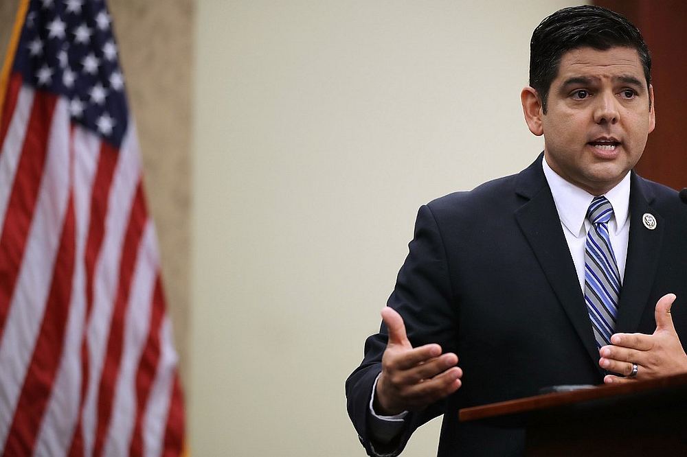 Representative Raul Ruiz during a news conference at the US Capitol Visitors Centre in Washington June 21, 2018. u00e2u20acu201d AFP pic