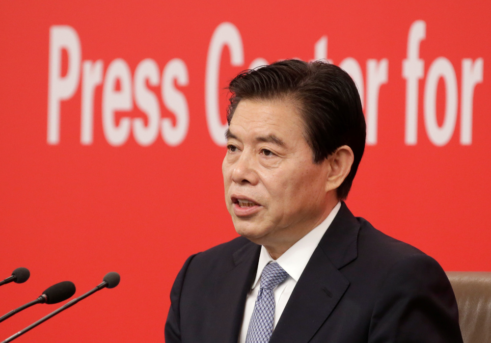Chinese Commerce Minister Zhong Shan attends a news conference ahead of the 70th founding anniversary of the Peopleu00e2u20acu2122s Republic of China, in Beijing September 29, 2019. u00e2u20acu201d Reuters pic