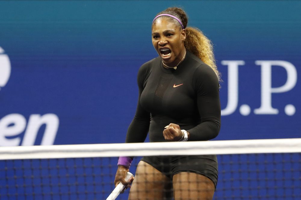 Serena Williams of the United States reacts after winning a point against Wang Qiang of China in a quarterfinal match on day nine of the 2019 US Open tennis tournament. u00e2u20acu201d Reuters pic