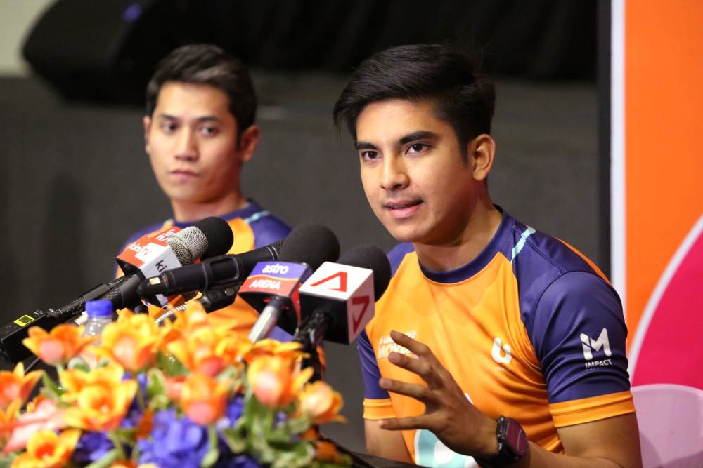 Youth and Sports Minister Syed Saddiq Syed Abd Rahman speaks during the launch of Unlimited Moves at Spacerubix, Puchong September 5, 2019. u00e2u20acu2022 Picture by Choo Choy May