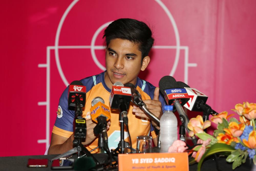 Youth and Sports Minister Syed Saddiq Syed Abd Rahman speaks during the launch of Unlimited Moves at Spacerubix, Puchong September 5, 2019. u00e2u20acu2022 Picture by Choo Choy May