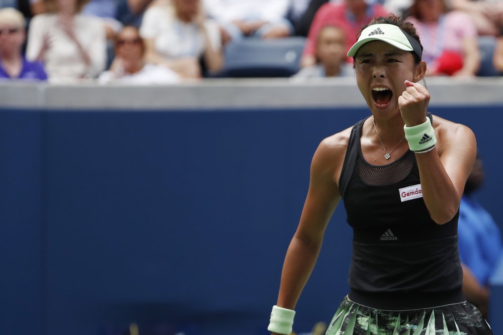 Chinau00e2u20acu2122s Wang Qiang reacts after beating against Ashleigh Barty in the fourth round on day seven of the 2019 US Open tennis tournament in New York September 1, 2019. u00e2u20acu2022 Picture by Geoff Burke-USA TODAY Sports via Reuters