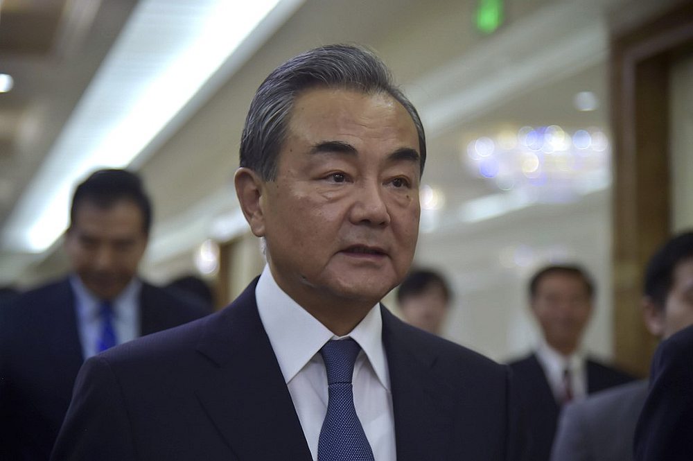 China's Foreign Minister Wang Yi arrives at Pyongyang International Airport September 2, 2019. u00e2u20acu201d AFP pic