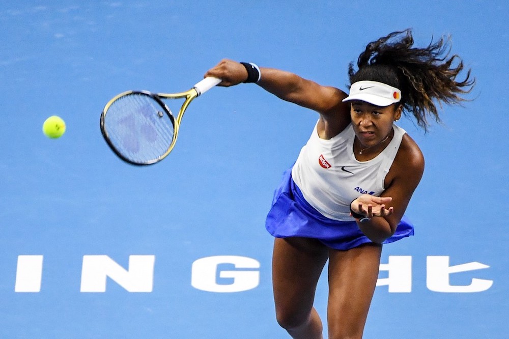 Naomi Osaka of Japan serves during her womenu00e2u20acu2122s singles quarter-final match against Bianca Andreescu of Canada at the China Open in Beijing October 4, 2019. u00e2u20acu201d AFP pic