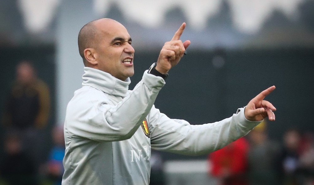Head coach Roberto Martinez gestures during a training of Belgian national football team in Tubize October 7, 2019. u00e2u20acu201d AFP pic