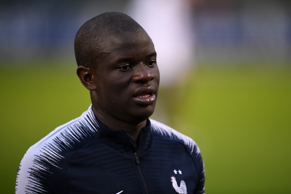 Franceu00e2u20acu2122s Nu00e2u20acu2122Golo Kante attends a national team training session in Clairefontaine-en-Yvelines, southwest of Paris October 8, 2019. u00e2u20acu201d AFP pic