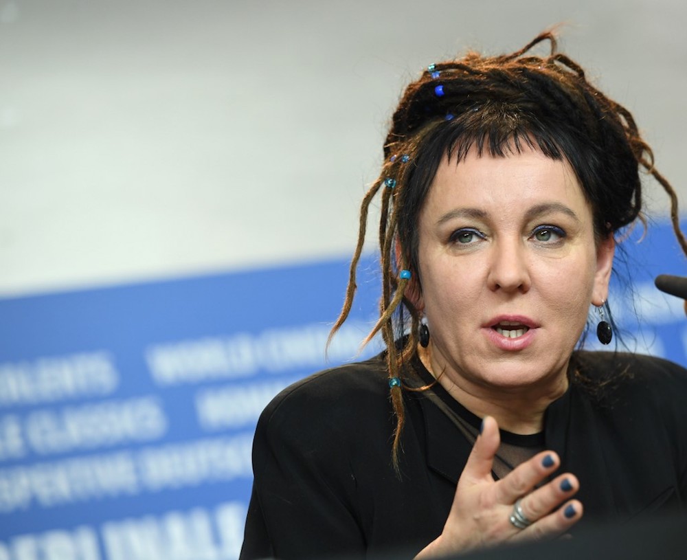 Polish author Olga Tokarczuk during a press conference at the Berlinale film festival in Berlin February 12, 2017. u00e2u20acu201d AFP pic
