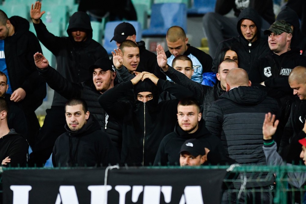 Bulgarian fans react during the Euro 2020 Group A qualification match with England at the Vasil Levski National Stadium in Sofia October 14, 2019. u00e2u20acu201d AFP pic