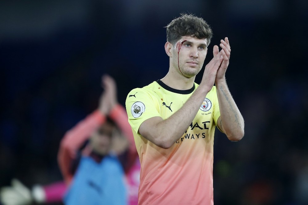 Manchester Cityu00e2u20acu2122s John Stones applauds supporters on the pitch after the Premier League match with Crystal Palace at Selhurst Park in London October 19, 2019. u00e2u20acu201d AFP pic