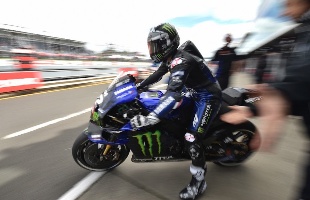Monster Energy Yamaha MotoGP rider Maverick Vinales of Italy heads out of his garage during the third practice session of the Australian motorcycle Grand Prix at Phillip Island October 26, 2019. u00e2u20acu201d AFP pic
