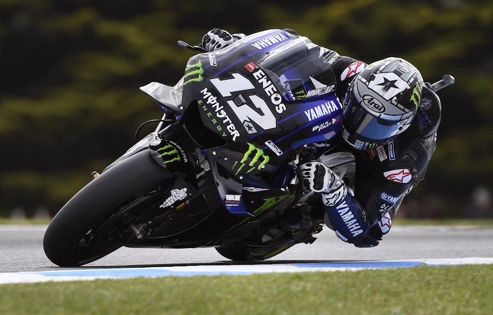Monster Energy Yamaha rider Maverick Vinales speeds through a corner during the final practice session for the Australian MotoGP at Phillip Island October 27, 2019. u00e2u20acu201d AFP pic