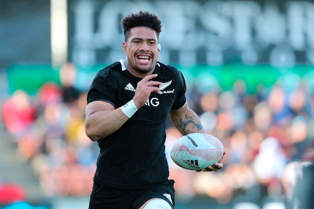 New Zealand Ardie Savea runs away for a try during the rugby union Test match between New Zealand and Tonga in Hamilton September 7, 2019. u00e2u20acu201d AFP pic