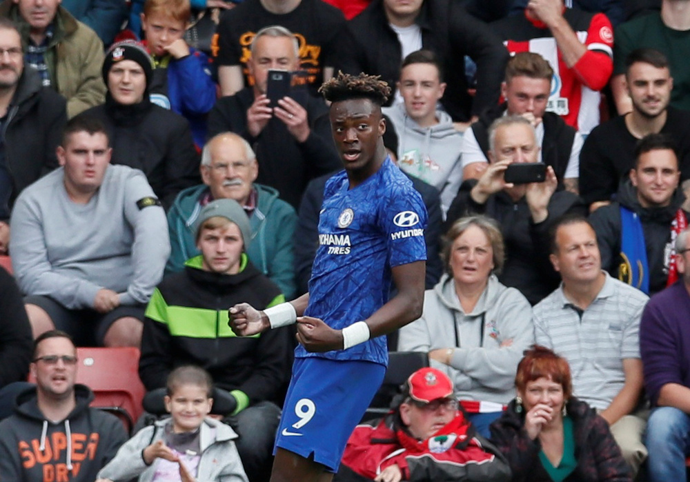Chelsea's Tammy Abraham celebrates scoring their first goal at St Mary's Stadium, Southampton October 6, 2019. u00e2u20acu201d Reuters pic