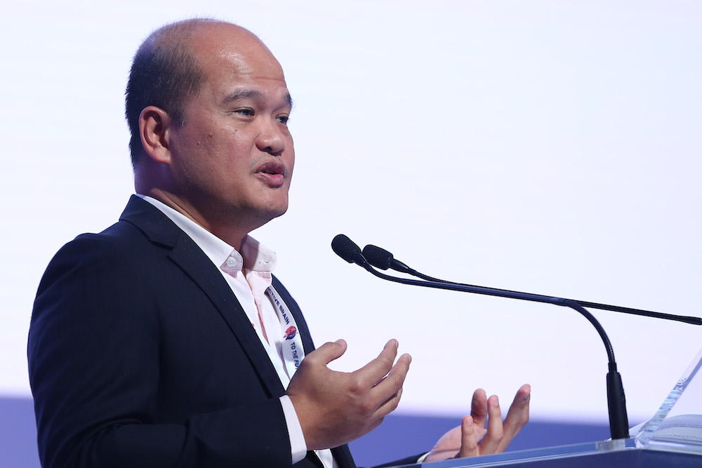 Khazanah Nasional Bhd's managing director Datuk Shahril Ridza Ridzuan speaks at the closing ceremony of Khazanah Megatrends Forum 2019 in Kuala Lumpur October 8, 2019. u00e2u20acu201d Picture by Yusof Mat Isa