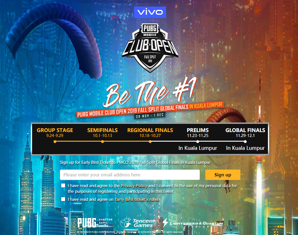 The PUBG Mobile Club Open Fall Split Global Finals (PMCO 2019) will be taking place in Kuala Lumpur from November 29 to December 1, 2019. — Picture via SoyaCincau