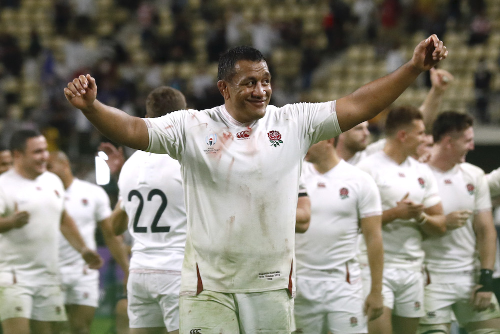 England's Mako Vunipola celebrates after the match in Oita October 19, 2019. u00e2u20acu201d Reuters pic