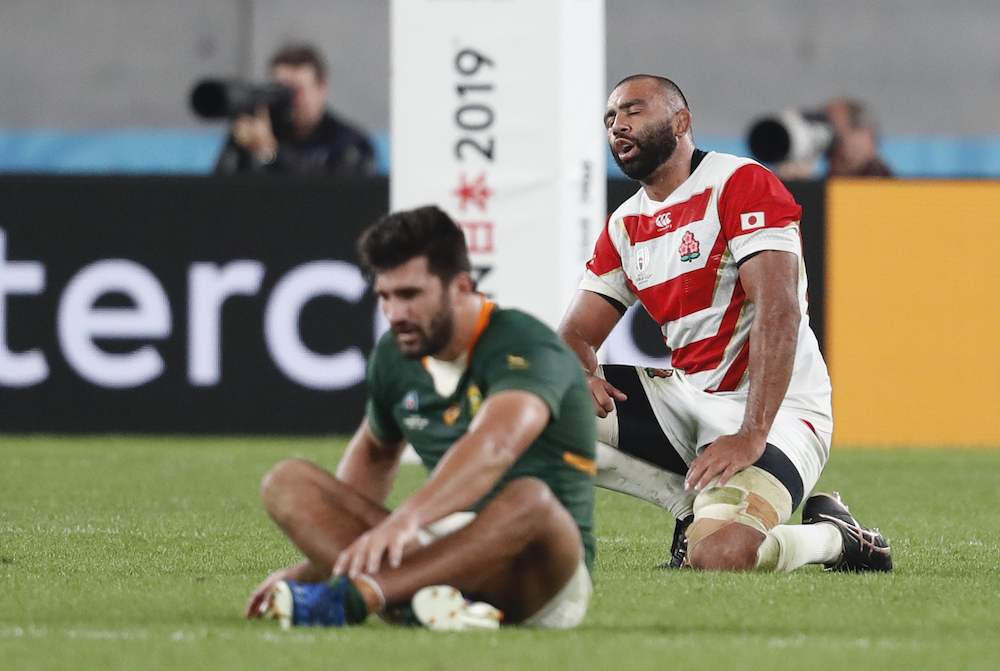 Japan's Michael Leitch looks dejected after the match in Tokyo October 20, 2019. u00e2u20acu201d Reuters pic 