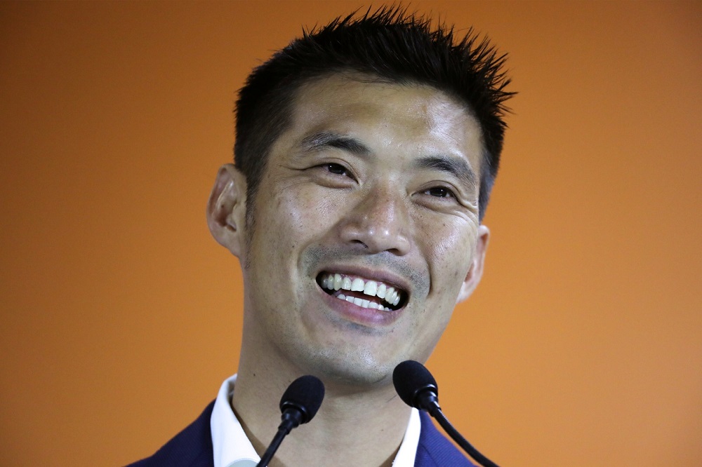 Thanathorn Juangroongruangkit, leader of the Future Forward Party, speaks during a news conference at his party headquarters in Bangkok March 25, 2019. u00e2u20acu201d Reuters pic