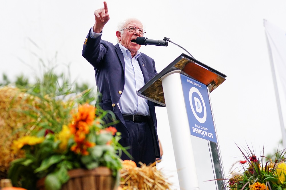 Bernie Sanders, US Senator and Democratic presidential hopeful, speaks at the Polk County Democratsu00e2u20acu2122 Steak Fry in Des Moines, Iowa September 21, 2019. u00e2u20acu201d Reuters pic