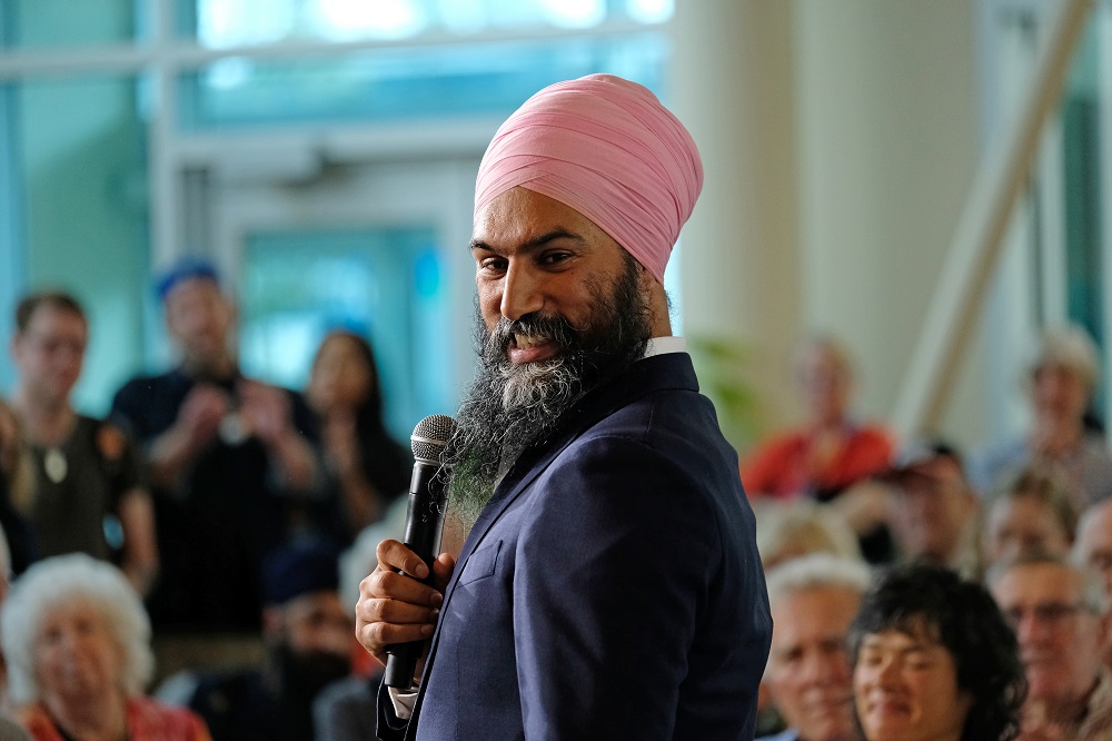 Canadau00e2u20acu2122s New Democratic Party leader Jagmeet Singh speaks at a town hall meeting on healthcare held at a Community College campus during an election campaign stop in Halifax, Nova Scotia, Canada September 23, 2019. u00e2u20acu201d Reuters pic