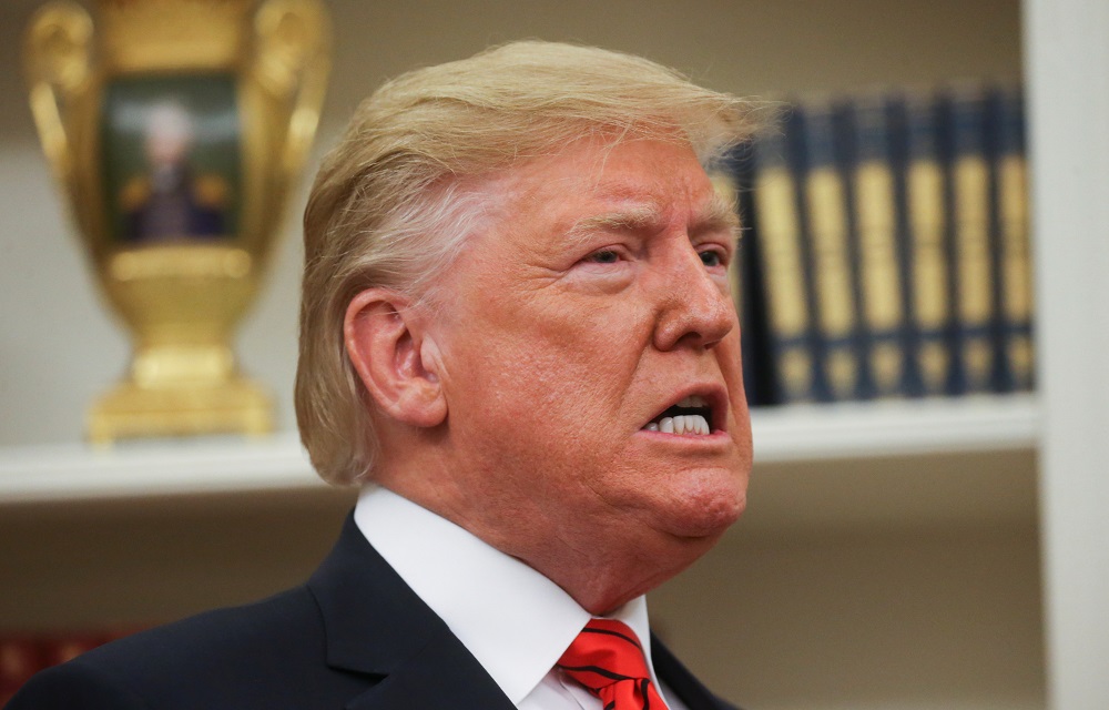 US President Donald Trump speaks during a ceremonial swearing-in for Labour Secretary Eugene Scalia at the White House in Washington September 30, 2019. u00e2u20acu201d Reuters pic