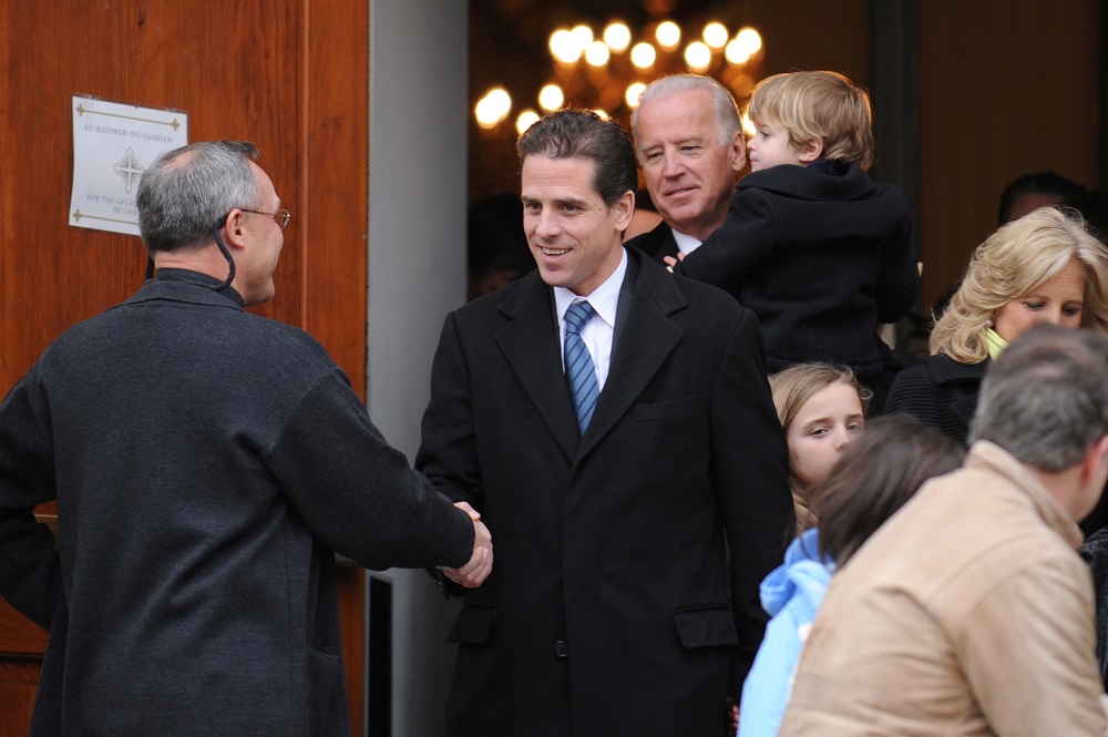 US Vice President Joe Biden and his son Hunter Biden depart after a pre-inauguration church service in Washington January 18, 2009. u00e2u20acu201d Reuters pic