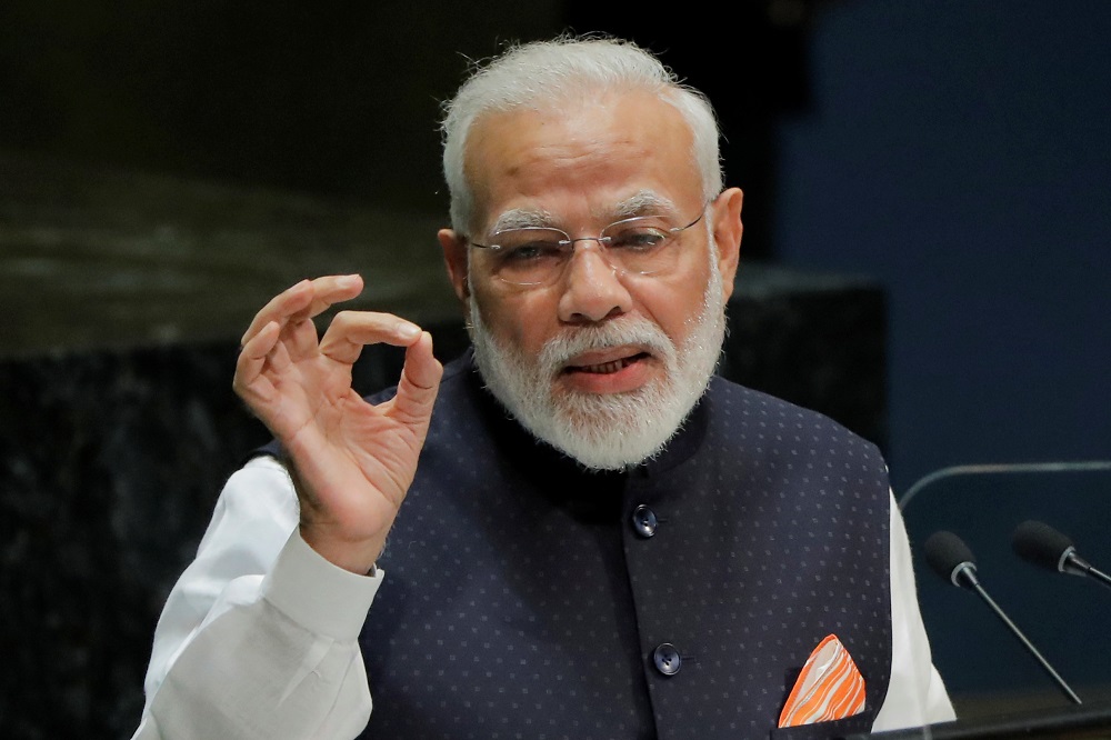 Prime Minister of India Narendra Modi addresses the 74th session of the United Nations General Assembly at UN headquarters in New York September 27, 2019. u00e2u20acu201d Reuters pic