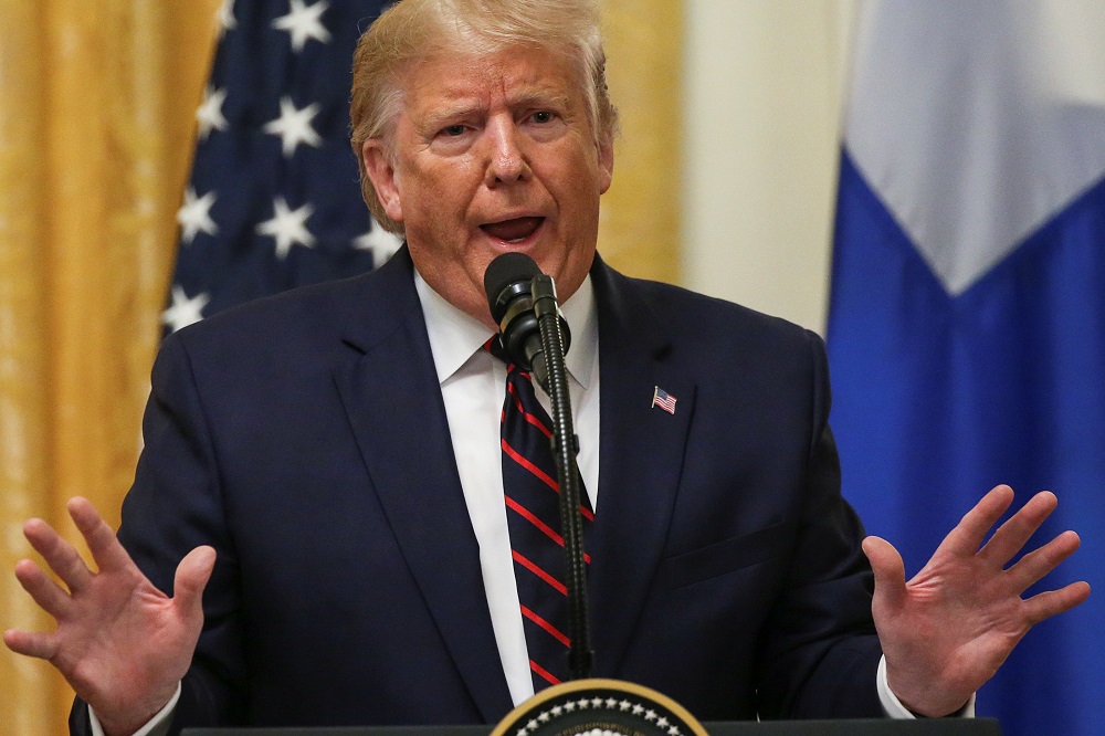 US President Donald Trump addresses a joint news conference with Finlandu00e2u20acu2122s President Sauli Niinisto in the East Room of the White House in Washington October 2, 2019. u00e2u20acu201d Reuters pic