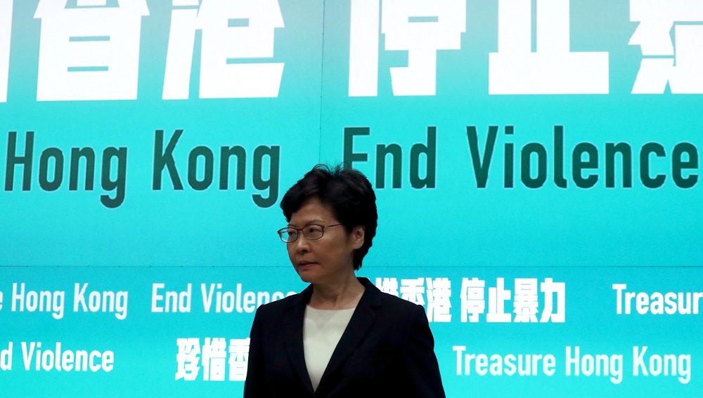 Hong Kong Chief Executive Carrie Lam attends a news conference to discuss sweeping emergency laws at government office in Hong Kong October 4, 2019. u00e2u20acu201d Reuters pic