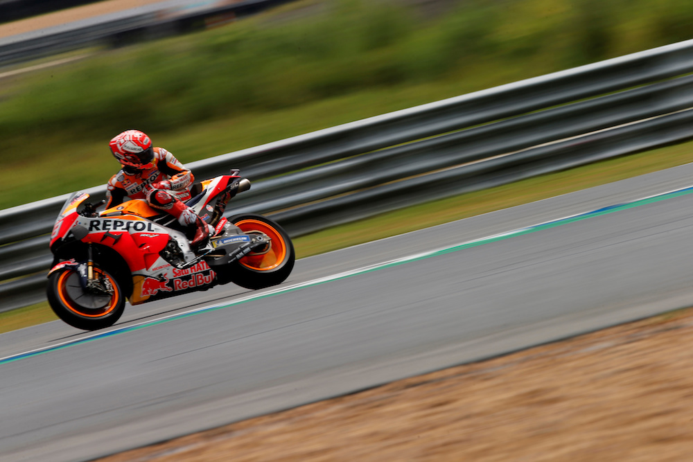 Repsol Hondau00e2u20acu2122s Marc Marquez during practice at the Thailand Grand Prix at Chang International Circuit in Buriram October 5, 2019. u00e2u20acu201d Reuters pic