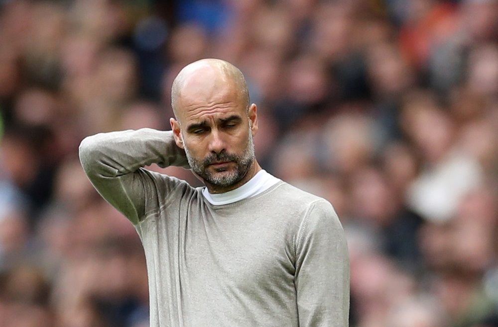 Manchester City manager Pep Guardiola reacts during the match against Wolverhampton Wanderers at the Etihad Stadium, Manchester October 6, 2019. u00e2u20acu201d Action Images via Reuters