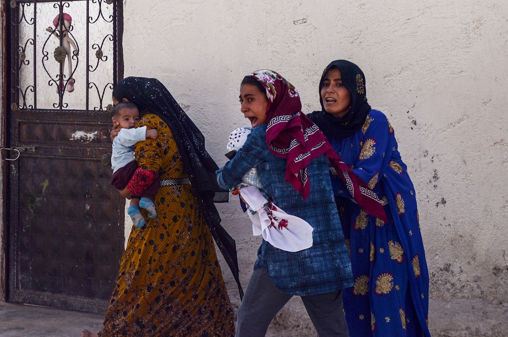Women run out of their home after a rocket fired from Syria landed in their neighbourhood in the Turkish border town of Akcakale in Sanliurfa province, Turkey, October 10, 2019. u00e2u20acu201d Reuters pic