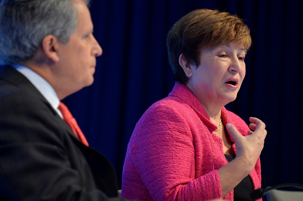 IMF Managing Director Kristalina Georgieva and Deputy Managing Director David Lipton at the IMF and World Banku00e2u20acu2122s 2019 Annual Fall Meetings of finance ministers and bank governors, in Washington  October 17, 2019. u00e2u20acu201d Reuters pic