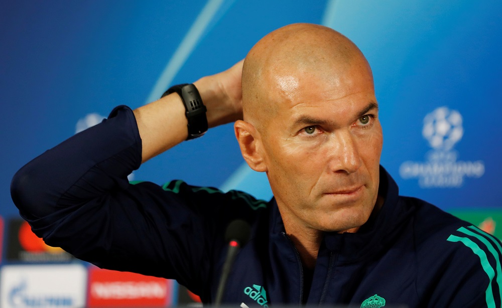 Real Madrid coach Zinedine Zidane during a press conference at the Turk Telekom Stadium in Istanbul October 21, 2019. u00e2u20acu201d Reuters pic