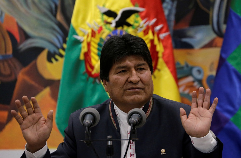 Bolivia's President Evo Morales speaks during a news conference at the presidential palace La Casa Grande del Pueblo in La Paz, Bolivia October 24, 2019. u00e2u20acu201d Reuters pic