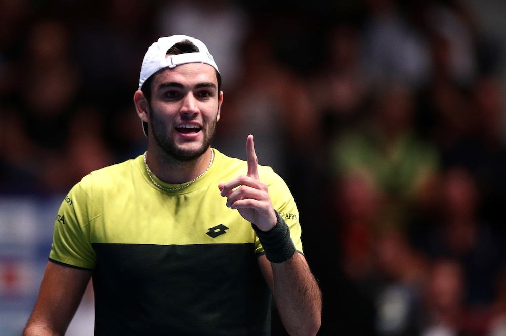 Italyu00e2u20acu2122s Matteo Berrettini reacts during his quarter-final match against Russiau00e2u20acu2122s Andrey Rublev at the Vienna Open in Vienna October 25, 2019. u00e2u20acu201d Reuters pic
