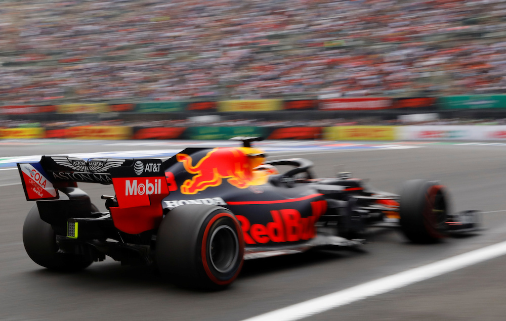 Red Bullu00e2u20acu2122s Max Verstappen in action during practice for the Mexican Grand Prix at Hermanos Rodriguez Circuit in Mexico City October 25, 2019. u00e2u20acu201d AFP pic