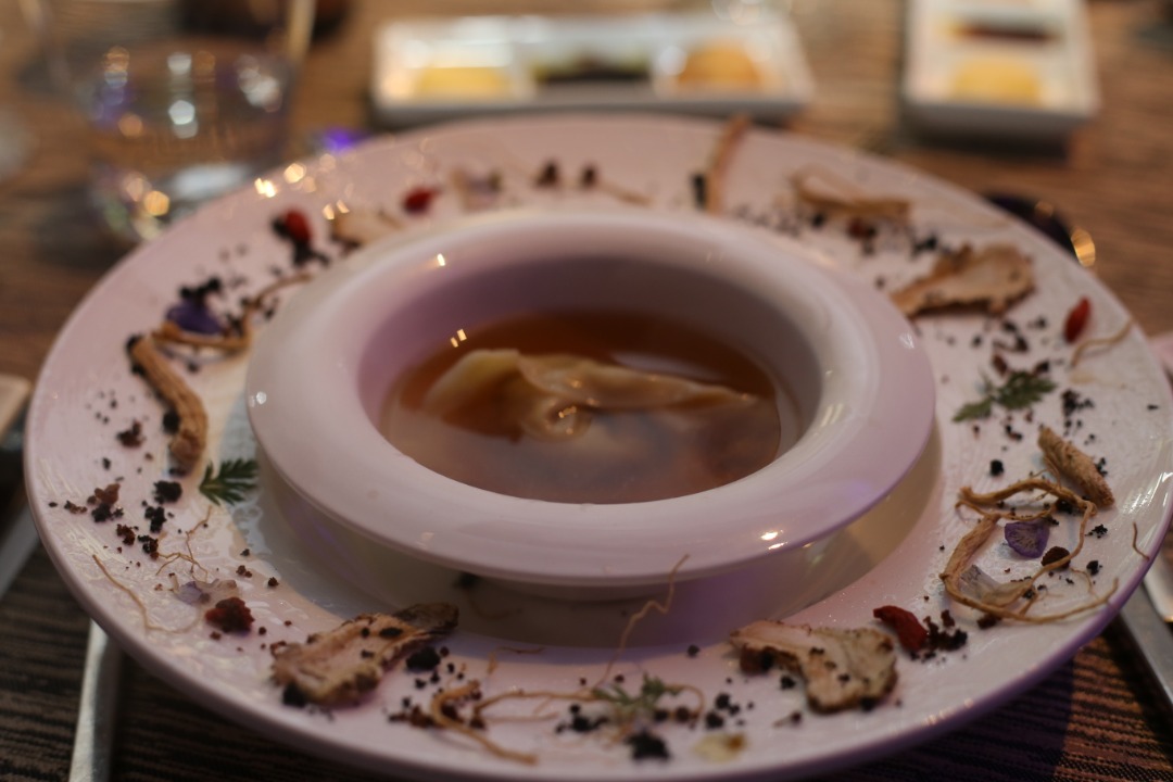 Roasted duck consomme with ginseng roots and wolfberry was among the dishes served by Hilton Kota Kinabalu.