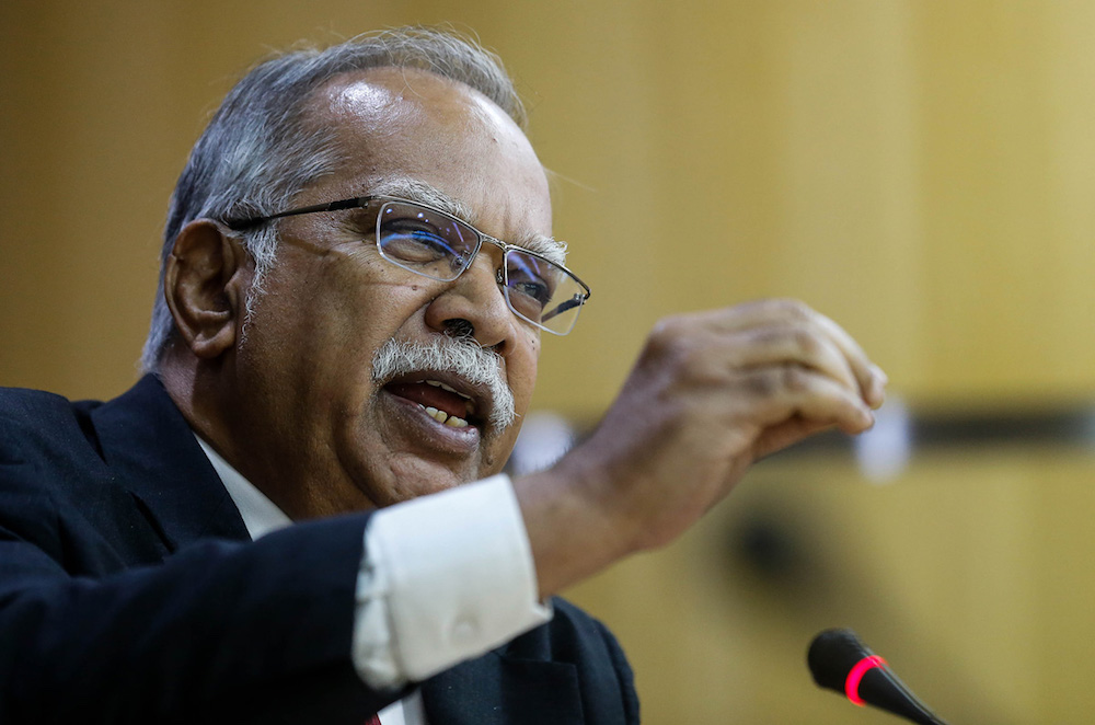 P. Ramasamy speaks to the press in George Town October 2, 2019. u00e2u20acu201d Picture by Sayuti Zainudin