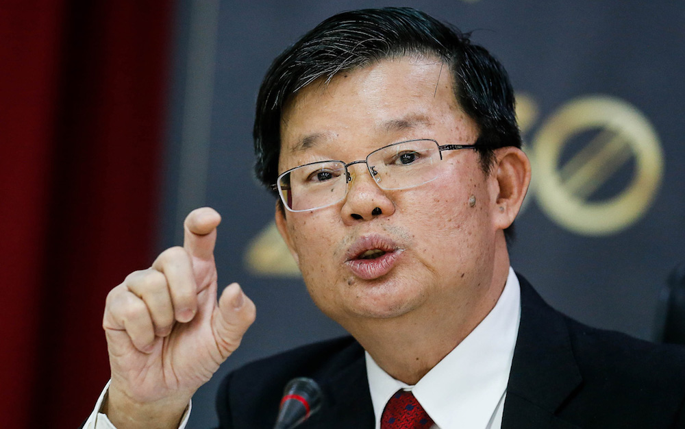 Penang Chief Minister Chow Kon Yeow speaks to the press in George Town October 2, 2019. u00e2u20acu201d Picture by Sayuti Zainudin