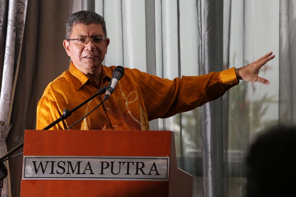 Foreign Minister Datuk Saifuddin Abdullah addresses a media briefing at Wisma Putra in Putrajaya October 3, 2019. u00e2u20acu201d Picture by Choo Choy May