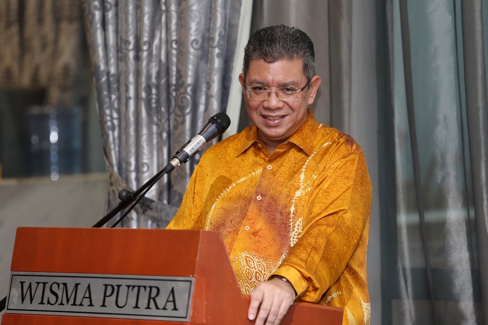 Foreign Minister Datuk Saifuddin Abdullah addresses a media briefing at Wisma Putra in Putrajaya October 3, 2019. u00e2u20acu201d Picture by Choo Choy May
