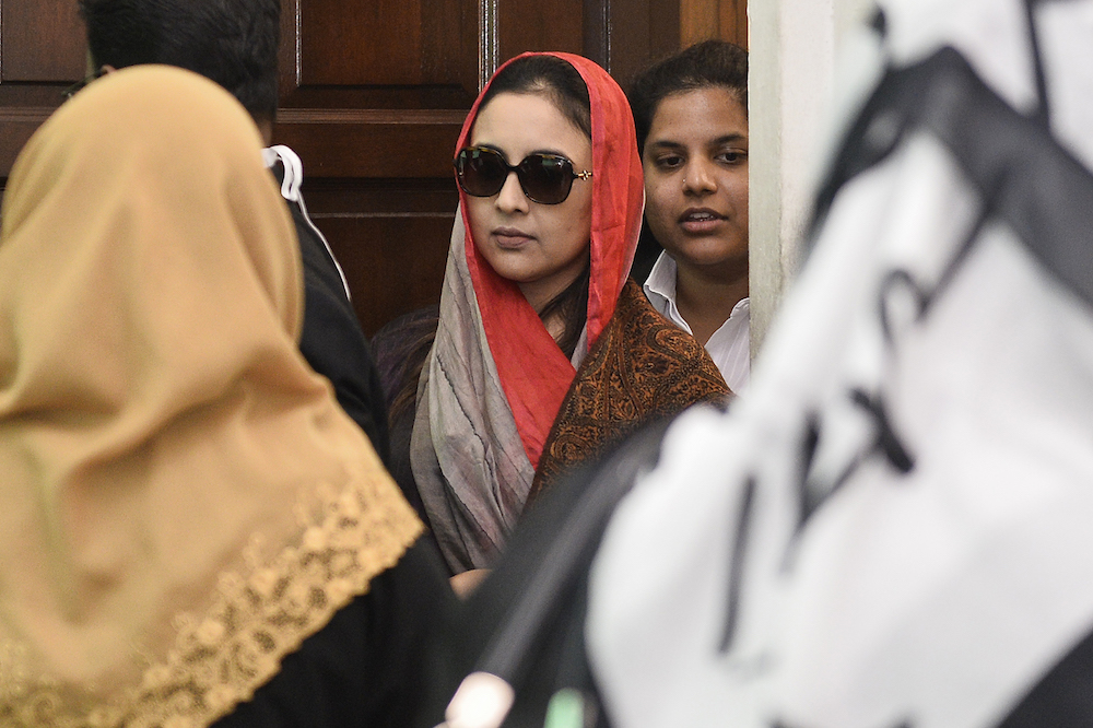 Samirah Muzaffar, accused of murdering her husband, Cradle Fund chief executive Nazrin Hassan, attends her trial at the Shah Alam High Court October 3, 2019. u00e2u20acu201d Picture by Miera Zulyana