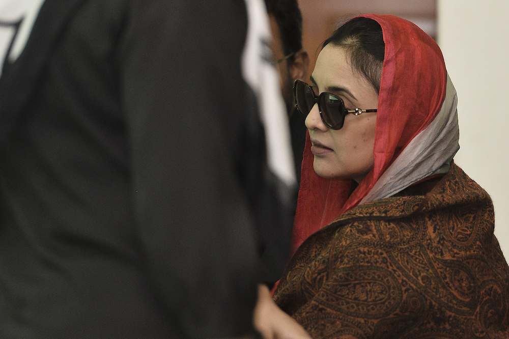 Samirah Muzaffar, accused of murdering her husband, Cradle Fund chief executive Nazrin Hassan, attends her trial at the Shah Alam High Court October 3, 2019. u00e2u20acu201d Picture by Miera Zulyana